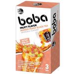 Boba Fruity Flavor Mango Peach Black Tea芒果蜜桃水果風味珍珠紅茶